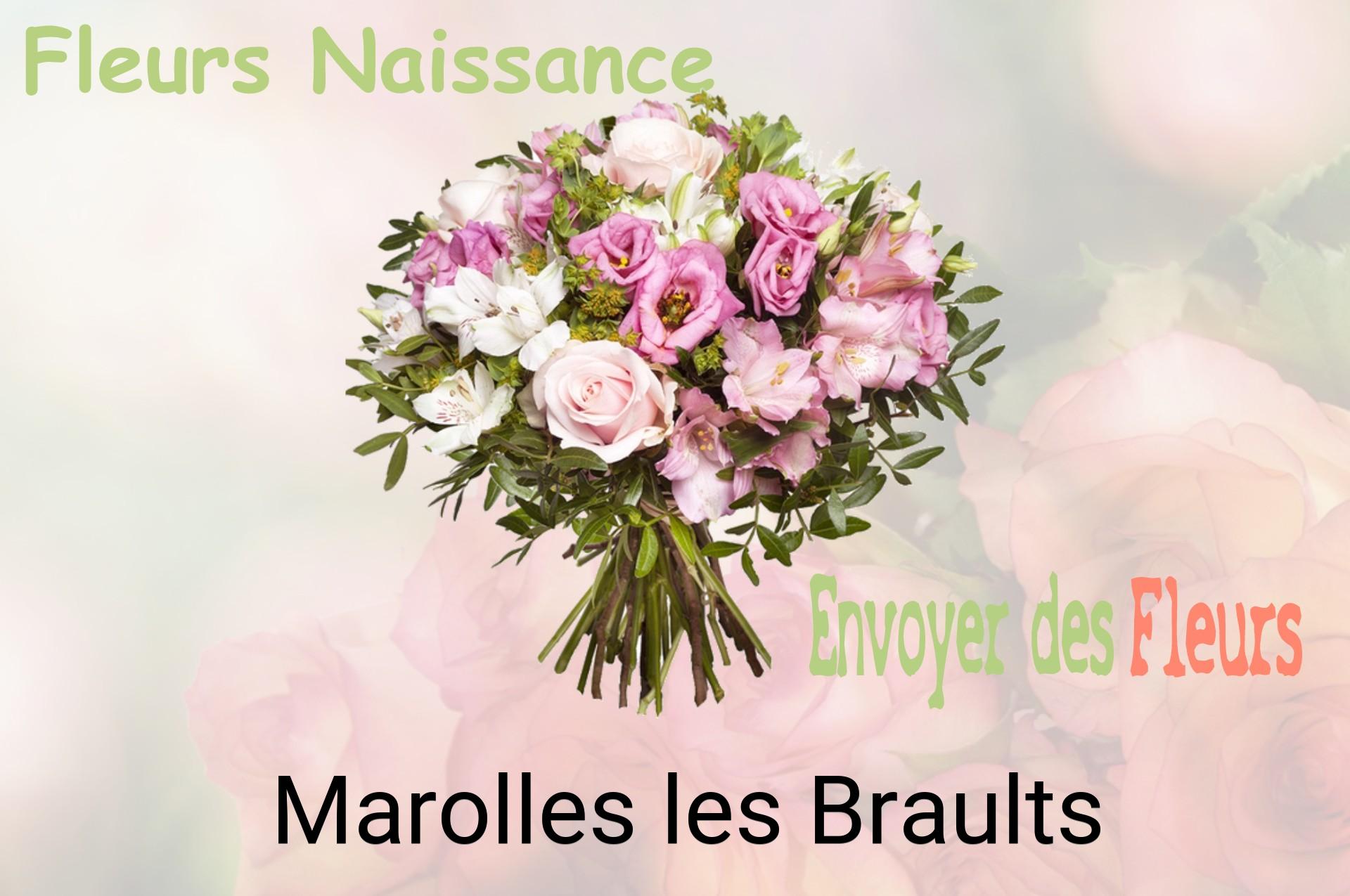 Bouquet de fleurs de naissance livré à Marolles-les-Braults