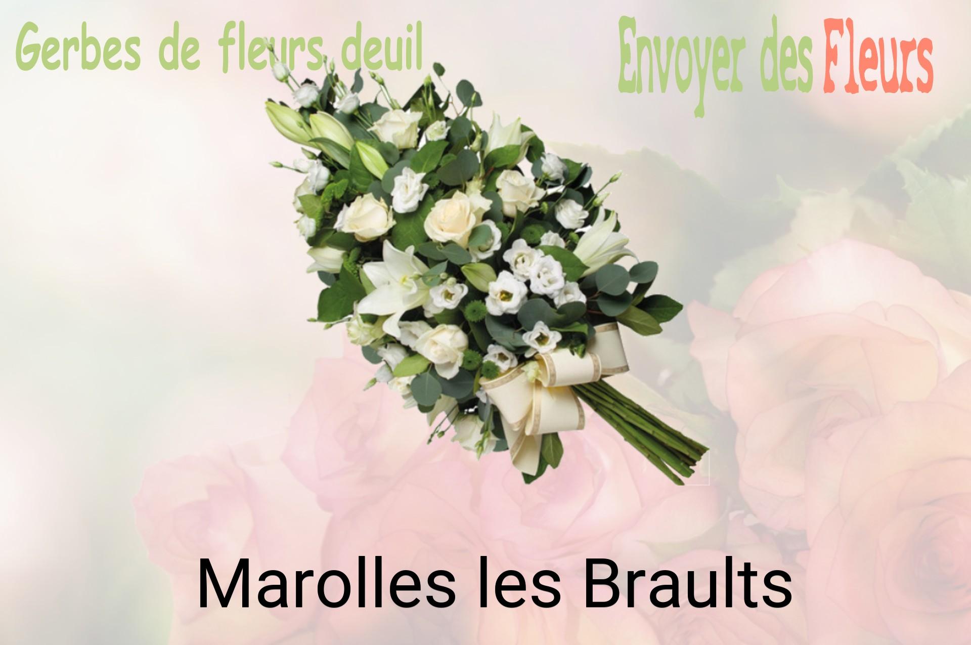Gerbe de fleurs de deuil livrée à Marolles-les-Braults
